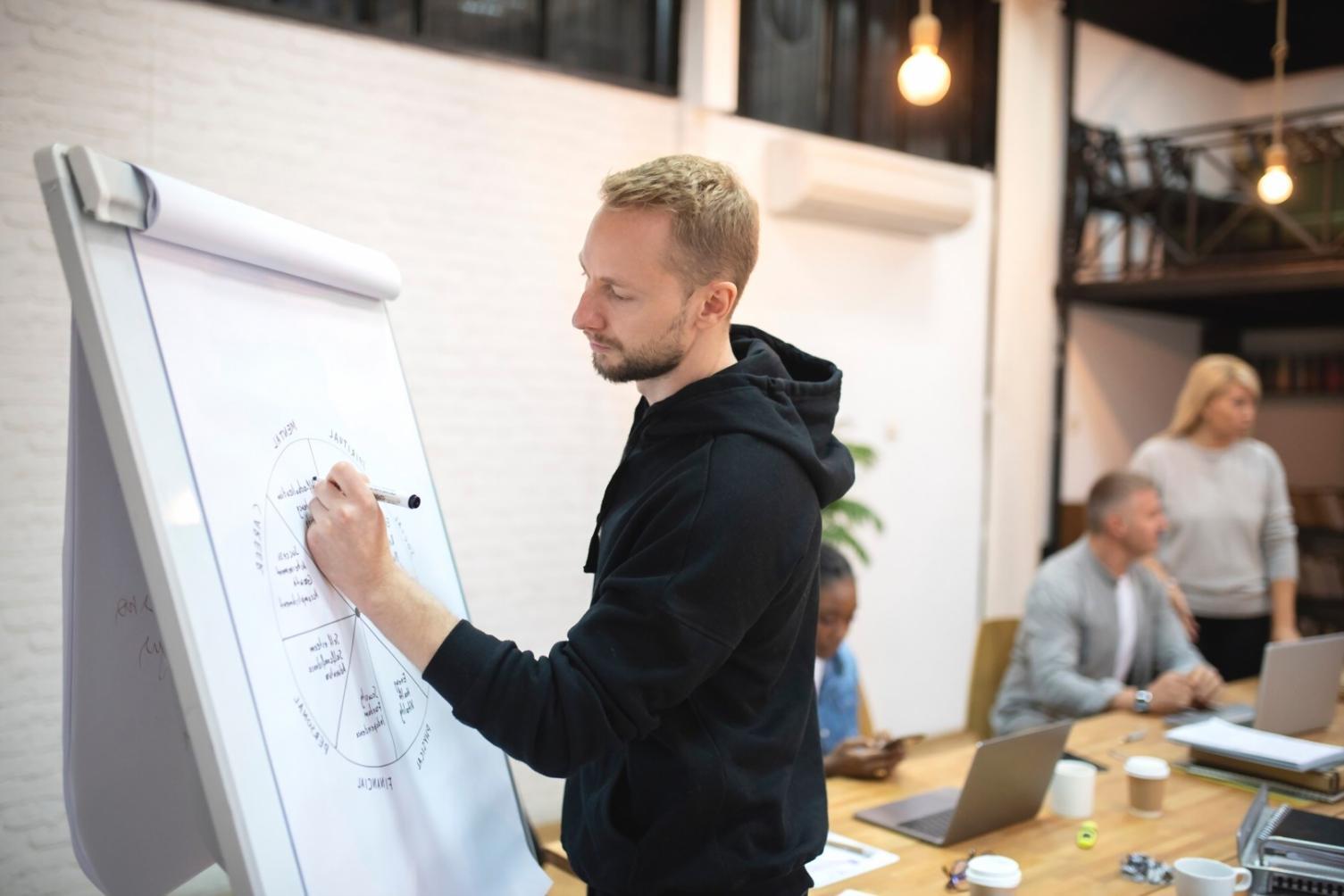 Moderne Arbeitsumgebung mit Fokus auf digitale Prozesse und Automatisierung